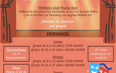 NUEVO CURSO DE TEATRO Y ACTUACIÓN EN CÁMARA