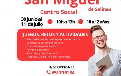 Este verano llega el Campamento Digital de Fundación Cibervoluntarios a San Miguel de Salinas