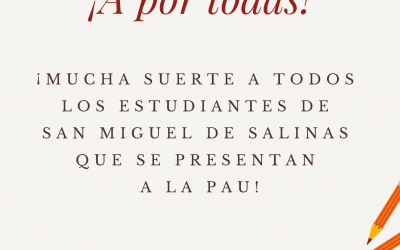 ¡Suerte en la PAU 2026!